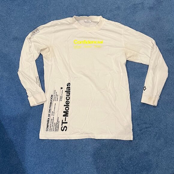 Marcelo Burlon County of Milan "Confidential" White Sweatshirt – Size M - Picture 1 of 3
